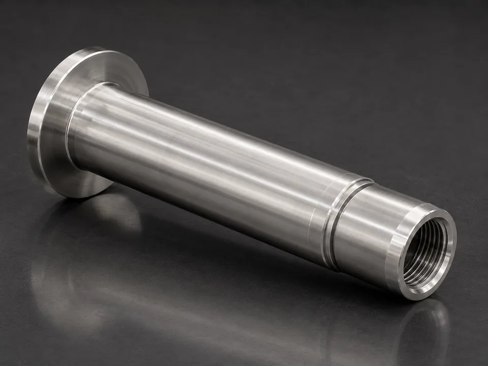 Long Precision Flanged Threaded Sleeve