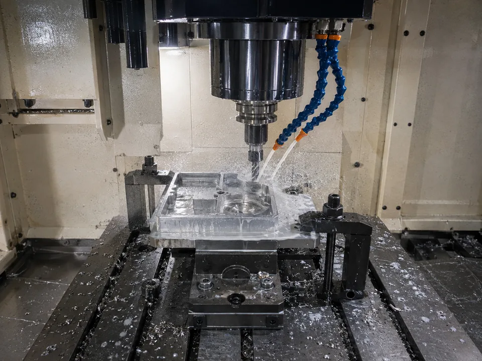 CNC Milling Machine — in operation