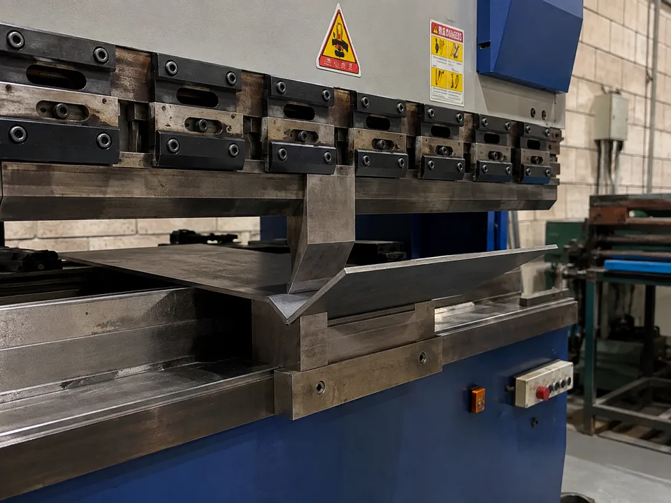 Hydraulic Press Brake Machine — in operation