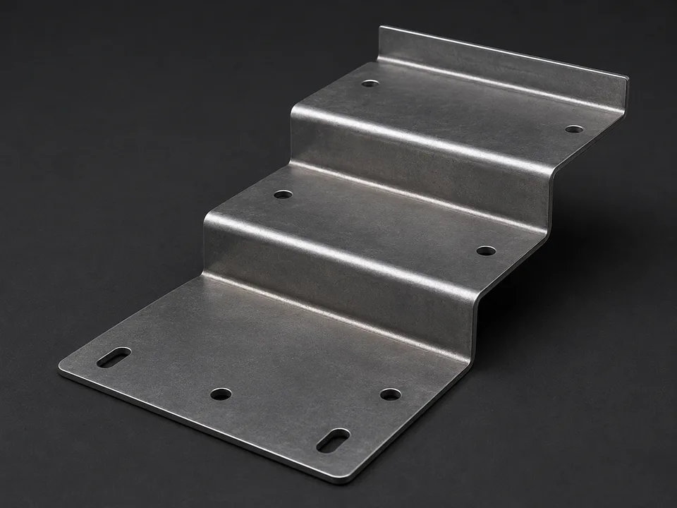 Large Precision Press-Brake Formed Stepped Equipment Bracket